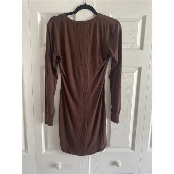 Skims womens Medium Brown Henley Sleep Dress Nightgown - Picture 5 of 5